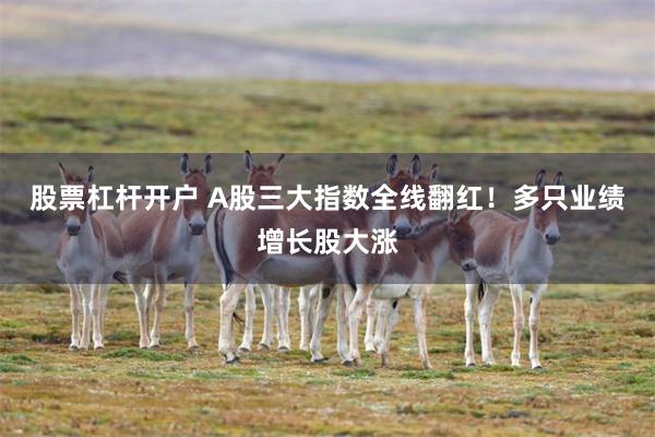 股票杠杆开户 A股三大指数全线翻红！多只业绩增长股大涨