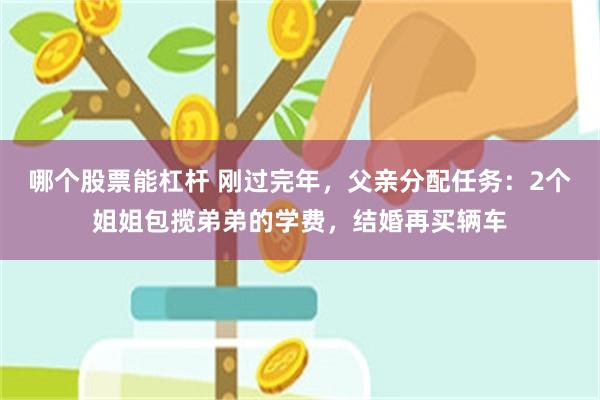 哪个股票能杠杆 刚过完年，父亲分配任务：2个姐姐包揽弟弟的学费，结婚再买辆车