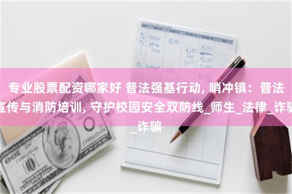 专业股票配资哪家好 普法强基行动, 哨冲镇：普法宣传与消防培训, 守护校园安全双防线_师生_法律_诈骗