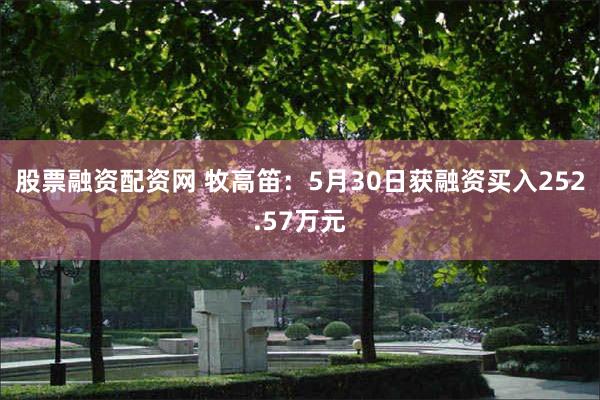 股票融资配资网 牧高笛：5月30日获融资买入252.57万元