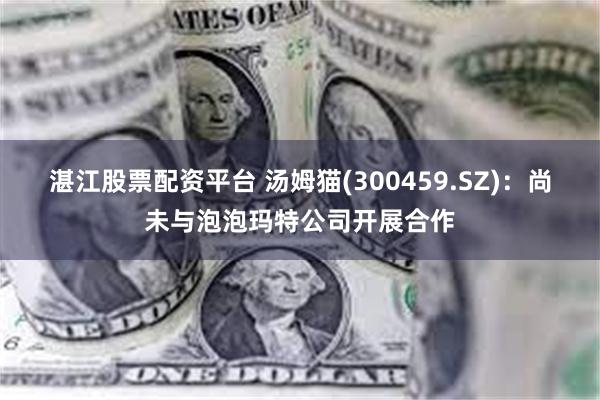 湛江股票配资平台 汤姆猫(300459.SZ)：尚未与泡泡玛特公司开展合作